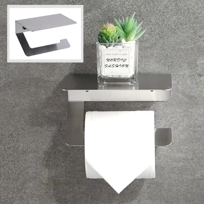 Produktbild von DEKAZIA® Toilettenpapierhalter ohne Bohren Edelstahl | Klopapierhalter ohne Bohren | Klorollenhalter ohne Bohren Klopapierhalter WC Papier Halterung T