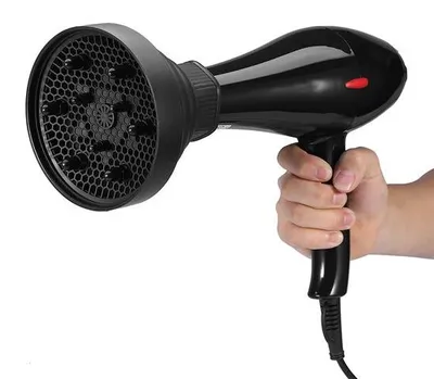 Immagine prodotto di Diffusore per capelli - Asciugacapelli pieghevole - Diffusore - Nero - Per parrucchieri - Uso domestico