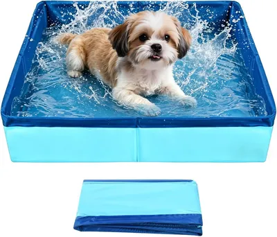 Zdjęcie produktu dla Basen dla psa 50 x 10 cm, niebieski, odporne PVC, do ogrodu