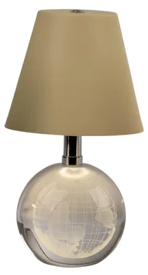 Produktbild von LED Stimmungslampe Globus mit cremefarbenem Schirm H. 18cm akkubetrieben Formano