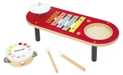 Produktbild von Janod – Musik-Holztisch – Musikinstrument für Kinder – Imitationsspielzeug und S