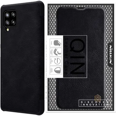 Produktbild von Nillkin Qin Lederholsterhülle für Samsung Galaxy A42 5G Schwarz