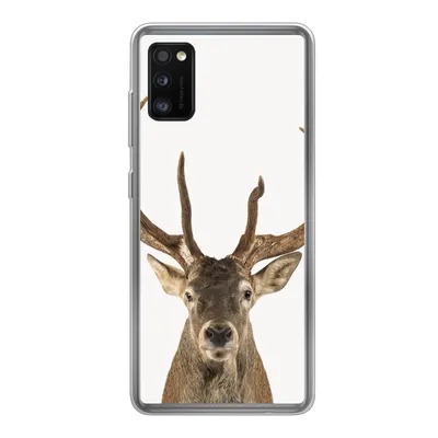 Produktbild von MuchoWow® Handyhülle Schutzhülle Hülle für Samsung Galaxy A41 Hirsche - Tiere - Geweih - Kinder - Jungen Silikon Softcase Handy Hülle - Mobiltelefon