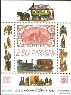 Produktbild von Briefmarken Dänemark 1987 Mi Block7 (kompl.Ausg.) postfrisch HAFNIA87