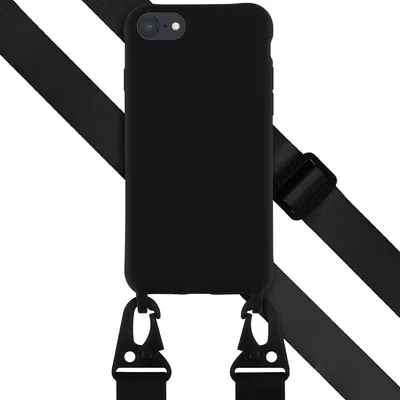 Produktbild von Selencia SilikonHülle mit abnehmbarem Band iPhone SE (2022 / 2020) / 8 / 7 - Schwarz