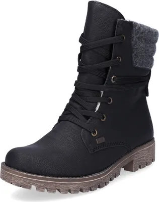 Produktbild von Rieker  Damenschuhe Stiefel Schnürer Stiefel Schwarz Freizeit, Schuhgröße:38 EU