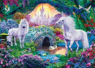 Immagine prodotto di EUROGRAPHICS Puzzle Unicorni nel paese delle fate XL 500 pezzi