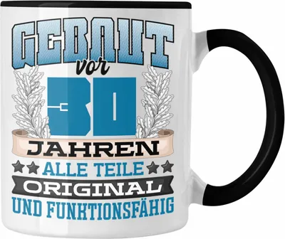 Produktbild von Trendation - 30. Geburtstag Tasse Geschenk Frauen Männer Spruch Gebaut Vor 30 Jahren (Schwarz)