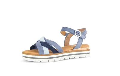 Produktbild von Keilsandalette - Blau Leder : 39 : Normal Größe: 39 Weite: Normal