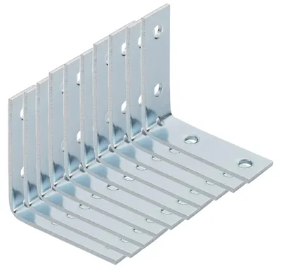 Produktbild von SOTECH Winkelverbinder L-Winkel gerade 50 x 50 x 15 mm – verzinkt (10 Stück)