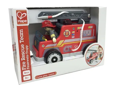 Produktbild von Hape E3024, Feuerwehrauto, 3 Jahr(e), Holz, Rot