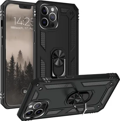 Produktbild von Armor Outdoor Handyhülle für Apple iPhone 12 Pro Max Handy Panzer Case Cover Schutzhülle Farbe: Schwarz