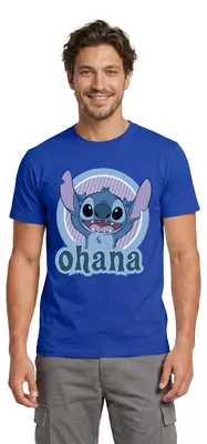 Produktbild von Lilo & Stitch Ohana Männer T-Shirt, M, Dunkelblau