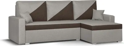 Produktbild von ASTO2 Ecksofa mit Schlaffunktion - Hellbraun/Dunkelbraun