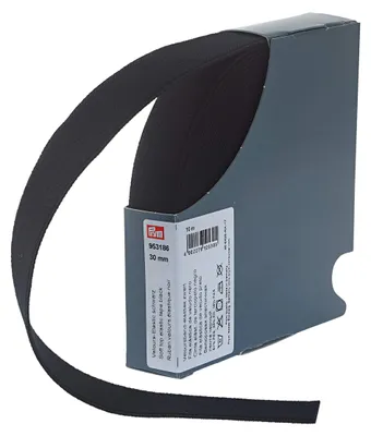 Elastisches Band schwarz 30 mm x 10 m – weiche Kante