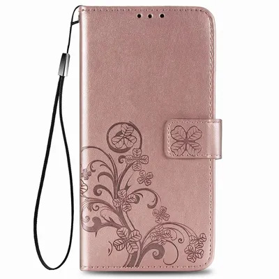 Produktbild von Handy Hülle Schutz Tasche Cover Flip Case Kartenfach Blumen, Farbe:Rosa, Modell wählen:Nokia 5.4