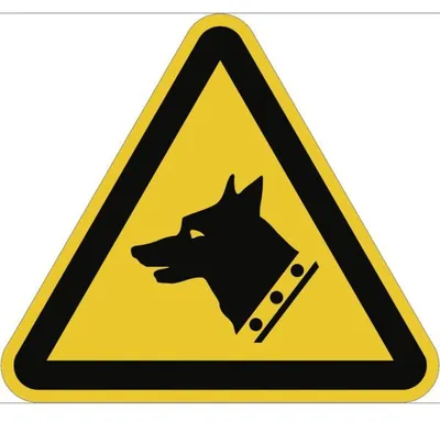 Produktbild von Dreifke® Schild Warnung vor Wachhund ISO 7010, Alu, 200 mm SL