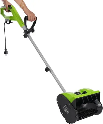Immagine prodotto di Spazzaneve elettrico da 1200W, con una larghezza di lavoro di 30 cm, maniglia regolabile in altezza, bocchetta di scarico orientabile a 180°, ideale per vialetti, ingressi, terrazze e cortili