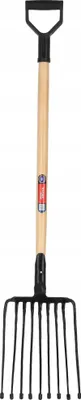 Obrázok produktu pre Vidly / hnojové vidly – vidly do maštale – 9 hrotov – kovové – robustné – dĺžka 129 cm