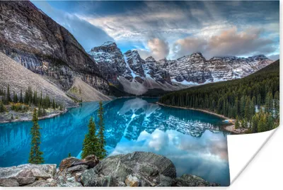 Produktbild von MuchoWow® Poster Blauer See im Banff National Park in Kanada 180x120 cm - Fotoplakat