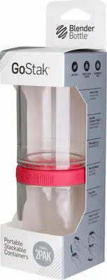 Produktbild von Blender Bottle Go Stak (2x150ml) Pink - Fitness-Zubehör - Streuer & Mixer