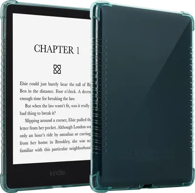 Produktbild von Hülle für Kindle Paperwhite 11. Generation 6,8 Zoll 2021, grüne Silikonrückseite