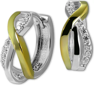Produktbild von Damen SilberDream Ohrringe silberfarben goldfarben Creolen 925 Silber D2SDO4437T