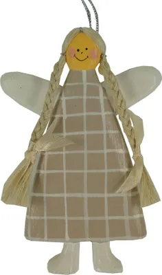 Produktbild von Schutzengel, Weihnachtsengel, Christbaumschmuck, Dekoengel, Mehrfarbig, Holz, Farben: Beige, 10*5*0,7 cm