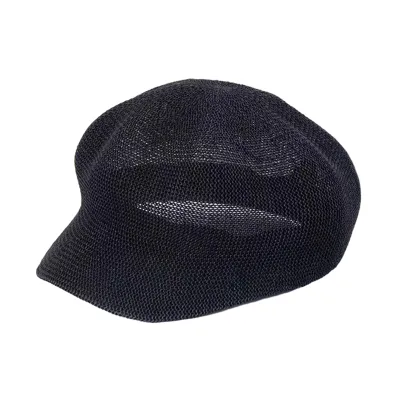Produktbild von Sonnenhut für Damen, Sonnenschutz, atmungsaktiv, ausgehöhlt, einfarbig, kurze Krempe, UV-Schutz, dünn, verstellbar, Künstler-/Malerhut, Kopfbedeckung für Damen, Schwarz