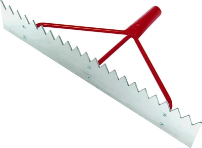Immagine prodotto di Spandiconcime o spingi catrame STUBAI in alluminio 60cm dentato 600x315x100mm, miscela di catrame fresco, sabbia, asfalto e pietrisco nella costruzione di strade e sentieri