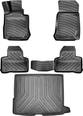 Produktbild von 3D Auto Gummimatten & Kofferraumwanne für Mercedes GLC (X253) 2015-2023