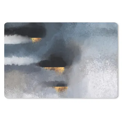 Produktbild von MuchoWow® Schreibtischunterlage Wolken - Gold - Abstrakt 60x40 cm - XXL Mauspad - Großes Mauspad