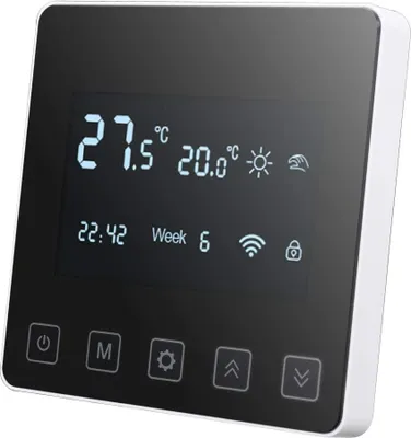 Produktbild von Smart WiFi-Thermostat,Raumthermostat Digitaler Programmierbarer mit LCD-Display,APP-Steuerung,kompatibel mit Alexa,Google Home,16A, Elektrische Fußbodenheizung