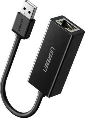 Produktbild von Ugreen Externe Netzwerkkarte RJ45 - USB 2.0 100 Mbps Ethernet Schwarz (CR110 20254)