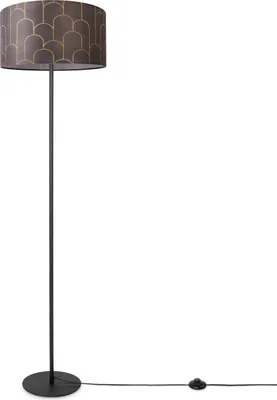 Produktbild von Stehlampe Wohnzimmer Lampenschirm Stoff Stehleuchte Leselampe Abstrakt Vintage