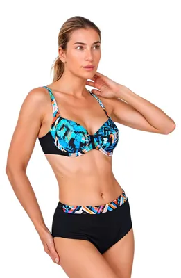 Produktbild von Teleno Damen-Bikini mit Bügeln und hochgeschnittenem Höschen TEGB1425C