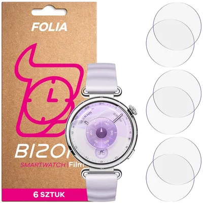 Produktbild von 6x Schutzfolie für den Bildschirm für Huawei Watch GT6 41 mm, Bizon Watch HydroFlex