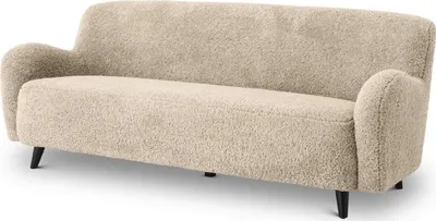 Produktbild von Casa Padrino Luxus Wohnzimmer Sofa Sandfarben / Schwarz 200 x 70 x H. 75 cm - Wohnzimmer Möbel - Luxus Möbel