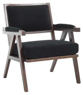 Image de Fauteuil lounge, design moderne, rembourrage confortable, noir