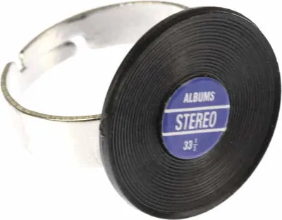Produktbild von Schallplattenring Ring Schallplatte Miniblings Vinyl DJ Musik Musiker LP blau