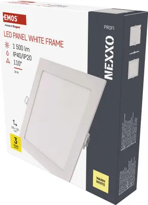 LED podhledové svítidlo NEXXO bílé, 22,5 x 22,5 cm, 18 W, teplá bílá
