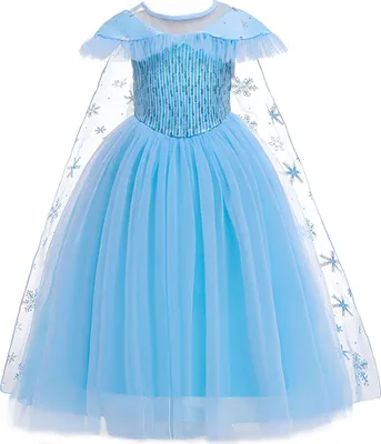 Produktbild von Märchenhaftes Kleid mit Schleppe, Größe 110 – Eiskönigin