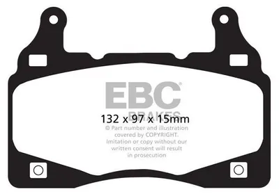 Imagen del producto de Juego de pastillas de freno delanteras EBC Brakes, compatibles con CHEVROLET Camaro VI Coupe, modelo DP41895R