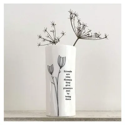 Porzellanvase 'Freunde sind wie Blumen' 11,5 cm