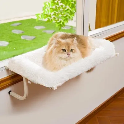 Produktbild von Famanu Katzenhängematte mit Kissen - Fensterplatz für Katzen
