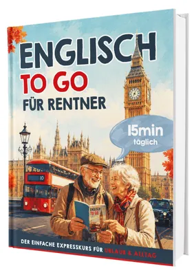 Produktbild von Englisch lernen to Go für Rentner: Der einfache Expresskurs für Urlaub und Alltag - ideal für Anfänger und Erwachsene | Mit Übungen, Vokabellisten, Reisedialogen und Rätseln