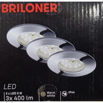 Obrázok produktu pre Briloner LED vstavané svietidlá chróm sada 3 3xLED modul/4,8W