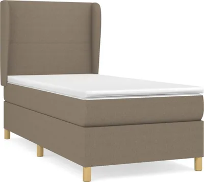 Produktbild von vidaXL Boxspringbett mit Matratze Taupe 100x200 cm Stoff