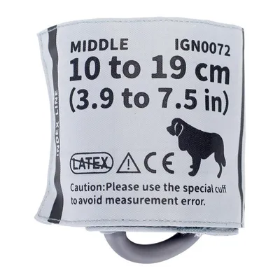 Produktbild von Tier-Blutdruckmanschette, mittlere Größe, 10–19 cm, veterinärmedizinische NIBP-Manschette