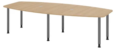 Produktbild von bümö Konferenztisch mittel KT28 - Nachbildung: Eiche, tischfuss: Füße in Graphit